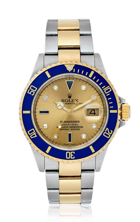 rolex 2 tone submariner serti dial|Rolex Submariner swiss t 25.